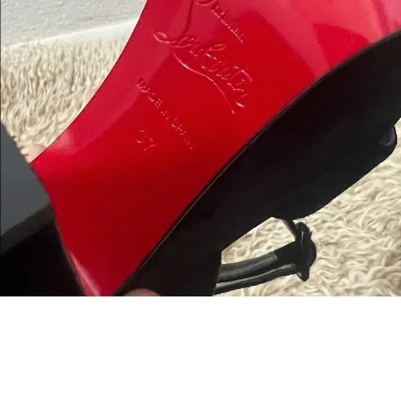 Christian Louboutin SUPERYAZ 160 Suede Platform Heels Sandals Shoes - Picture 12 of 12